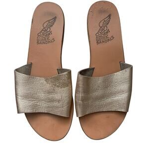 Ancient Greek Sandals EUR 41 US 10 Slide Sandals Rose Gold Casual Basic